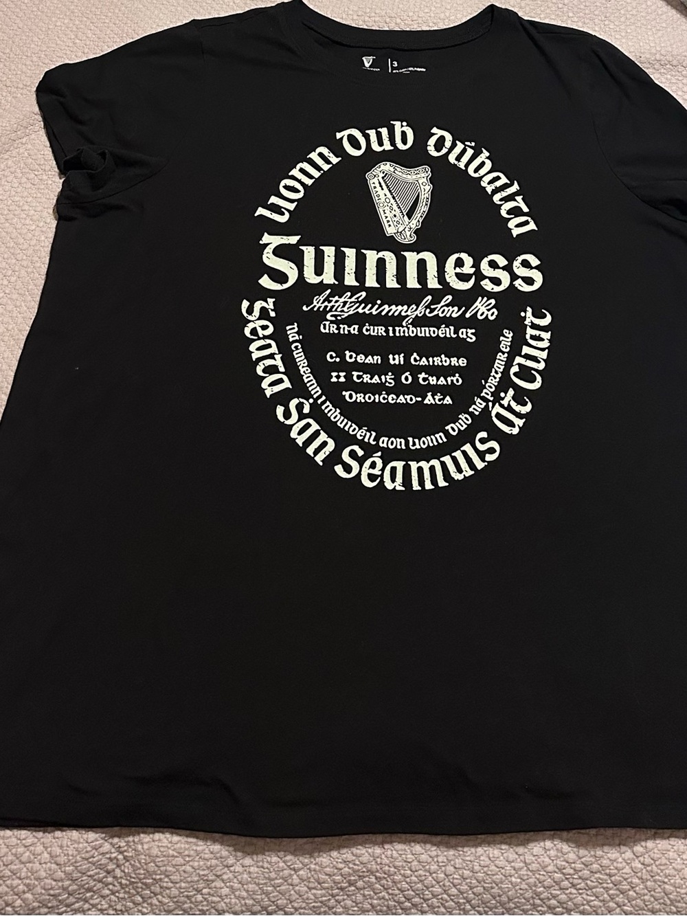 Women’s Plus Torrid Guinness Black Tee with White Harp Logo